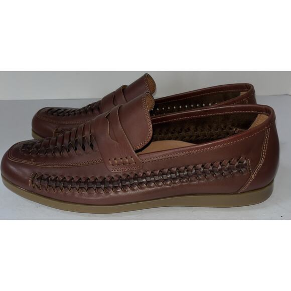 Rodd and Gunn Soft Leather Brown Mens Woven Loafer Size‎ 46 US 12 Slip On - Picture 2 of 10